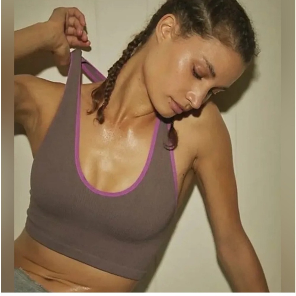 NWT Free People Movement Violet Umber combo crop top - size large